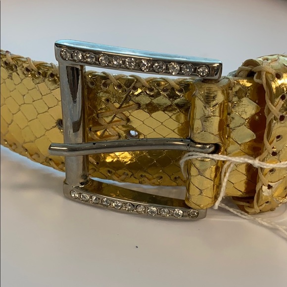 Gold Made In Italy Snake Skin Belt . main image 12